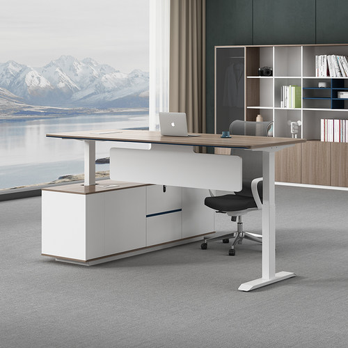 智能双电机电f动升降桌电脑桌书房办公桌老板桌主管桌班台升降班