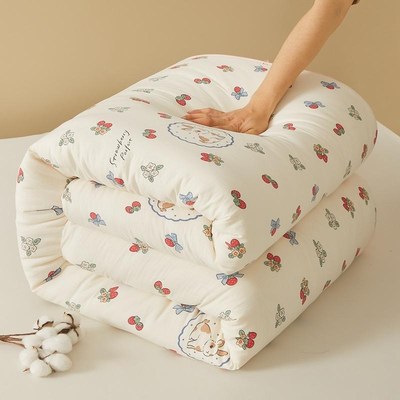 新疆花被子冬被可拆洗被套被芯保暖全棉垫被褥棉絮儿童春秋被