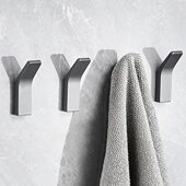 墙上铝门后挂衣钩卫生间空太单个强力粘胶玄关毛巾挂钩免打孔浴室