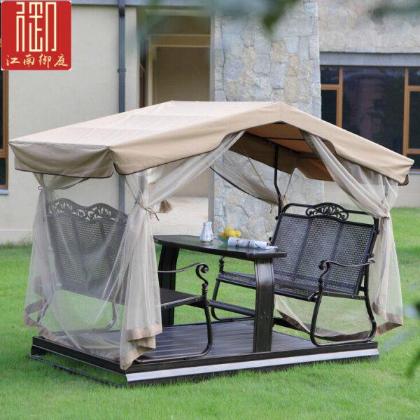 户外秋千吊椅动力四人摇椅室外铁艺秋千椅庭院阳台花园秋千动摇椅