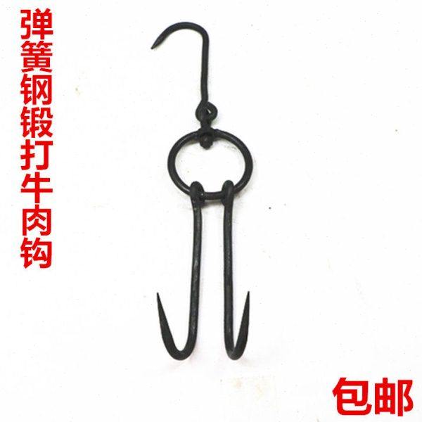 弹簧钢锻打烤鸭钩子烤鸭挂钩双钩加粗挂鸭钩猪肉钩牛肉钩吊钩包邮,五金/工具,吊钩/抓钩,淘宝优惠券,粉丝福利购,淘宝优惠卷