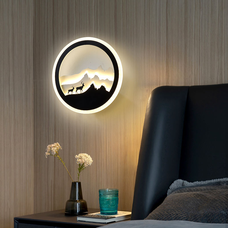 卧室壁灯北欧床头挂灯客厅电视背景墙过道入户楼梯U个性简约墙壁