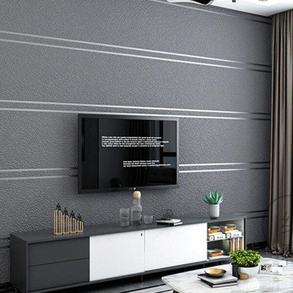 电视背景墙现代无缝装饰壁纸客厅房间8墙纸墙布家用D影视全屋壁布