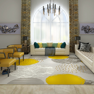 北欧地毯客e厅简约现代沙发茶几垫卧室满铺可爱房间床边毯可水洗