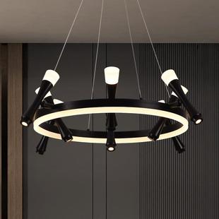 北欧餐厅吊灯灯创意945个长条极简餐厅书房灯个性 性卧室创意圆灯