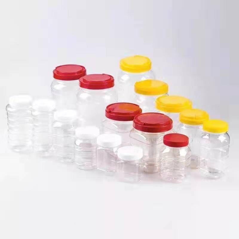 蜂蜜瓶塑料子1斤密2斤带内盖加厚透明BNI蜜糖罐家品用透明封罐瓶