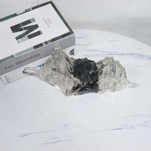 现代简约水墨假山装饰品办公桌件板房间水墨假山会软所装饰品摆创