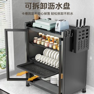厨房装碗的柜子大容n量餐具收纳专用家用多层小型碗碟架台面收纳