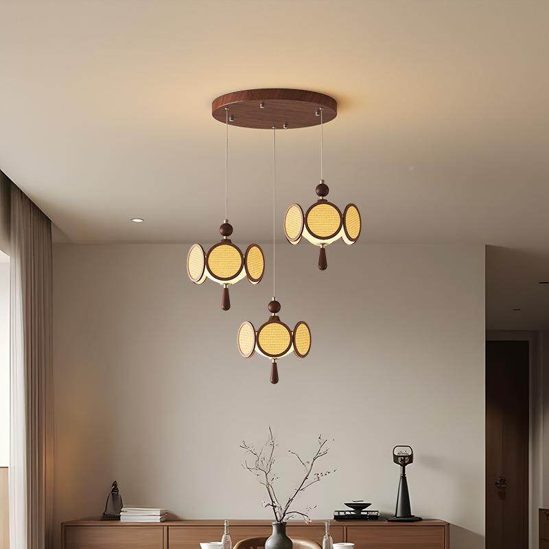 宋氏美厅学中吊灯法吊式式中古风别墅客挑空小复式高级旋787转楼,家装灯饰光源,智能吊灯,淘宝优惠券,粉丝福利购,淘宝优惠卷