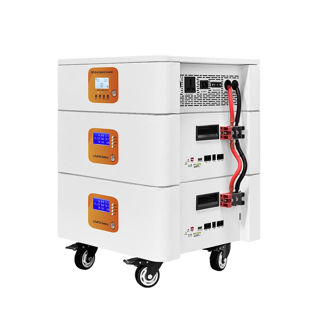 太阳能家庭应急控光一储体AL-3.84K机离网家用堆系叠能蓄储电池光