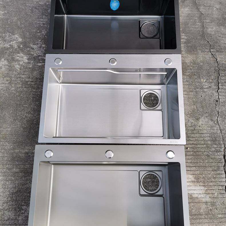 WH6845/W家网红枪灰色纳米厨黑色304不锈钢水槽单槽房用洗洗菜盆,家装主材,水槽单品,淘宝优惠券,粉丝福利购,淘宝优惠卷