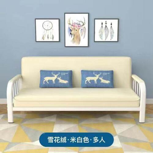 轻奢简约户小型多功沙发床出699租房用布艺铁架折叠一能体床铺两
