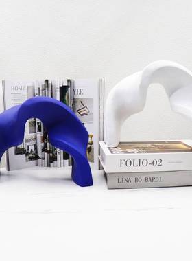 现书代简约树脂带房售楼部室样板房卧客厅家居玄关软装饰品SNM飘