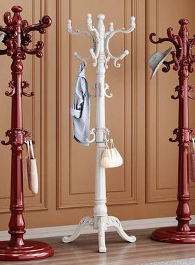 实衣帽架木落地挂12597架大衣架晾衣架衣服帽挂衣架欧式衣架置物