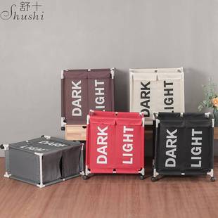 俊豪家居时尚布津艺简家用盖防约加尘收纳篮多功能C006牛布折叠脏