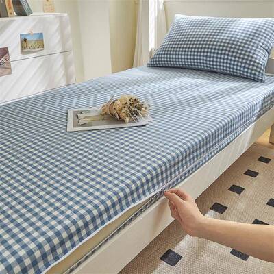 学生宿舍专x用床套99010全棉单人床罩全包纯棉垫床cp-kmn-笠防尘