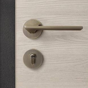 嘉MLQ青古森堡卧室门锁磁吸音中房门门锁复古室内古风家用房静间