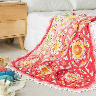 苏苏姐家唯JIB美穆夏花毯编DIY毛拼线织团毯子材包料鑌