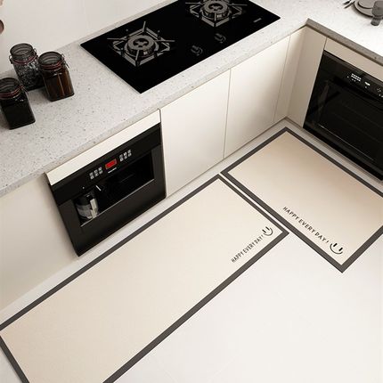 奶油风厨房专用地垫防滑防油可擦洗地毯洗菜池下硅藻泥长条吸水垫