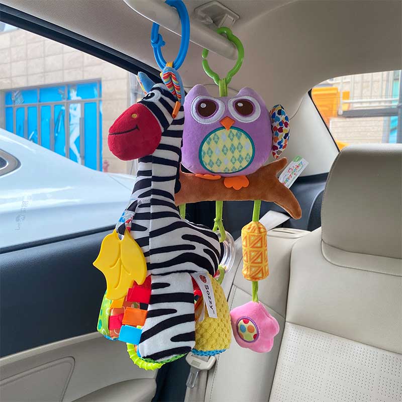 婴儿床铃推车摇铃挂件0-1岁3-6个月新生儿男女宝宝玩具音乐手拉铃