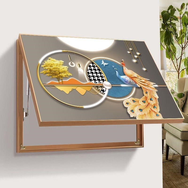 电表箱装饰画免打孔艺术简约客厅高档挂画遮挡总开关配电箱电闸盒