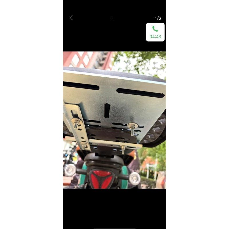 6mm加厚底板货架 摩托车托盘架不锈钢后备箱延长板电动车尾箱支架