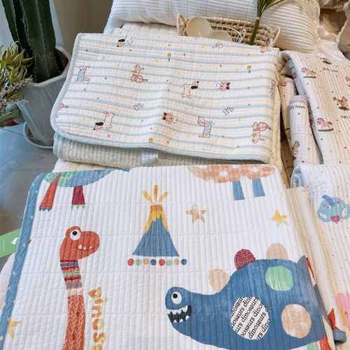 韩国大雁新品1.5X2.0全棉床罩双面纯棉单张绗缝防滑床单1.2床