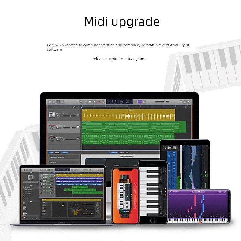MIDIPLUS折叠琴88键便携式成人初学随身练习专业电子手卷钢琴键盘