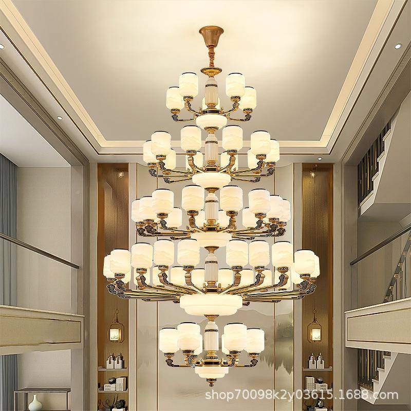 别墅复式楼新式灯现代简约984餐大厅吊客厅挑空自建中房跃层新款