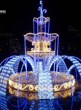 彩蜻蜓户外装灯饰型灯源头BBV工厂秀灯光节光3米动态喷泉灯造制作