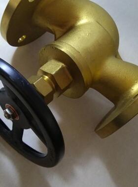 1天津大力字阀站门J41W-6T黄NGP铜1硬密封法兰手动截止阀DN15-DN5