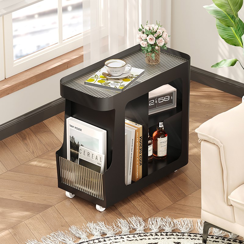 沙发侧边a柜轻奢高级感客厅边几可移动茶几小推车铁艺床头桌置物