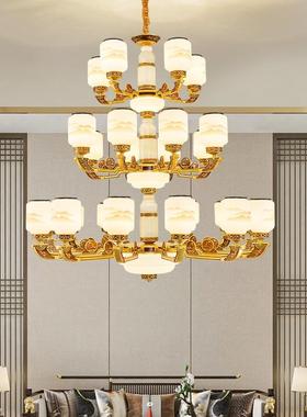 202新中式吊灯28712客墅厅灯新款现代简约中国风餐厅复式2楼灯别