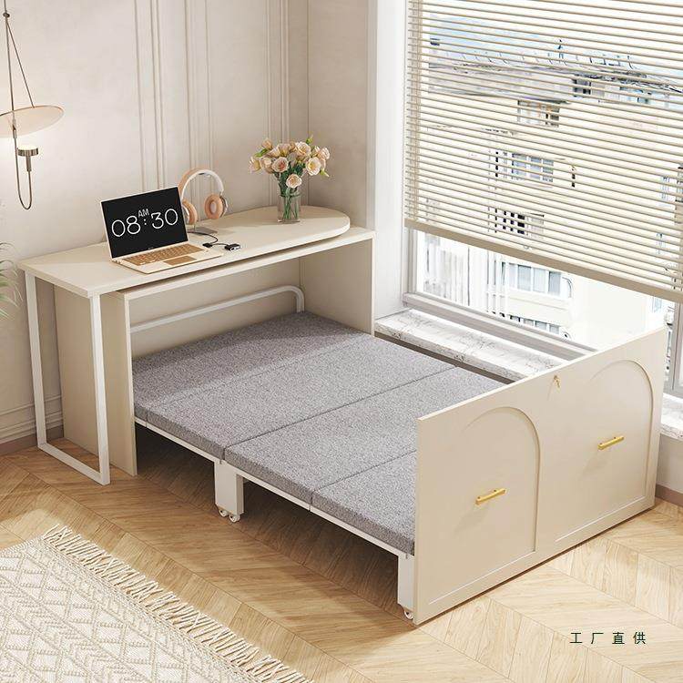 书房985折叠床-收纳柜子午休办公室书床桌一体隐形床C阳台床8H42