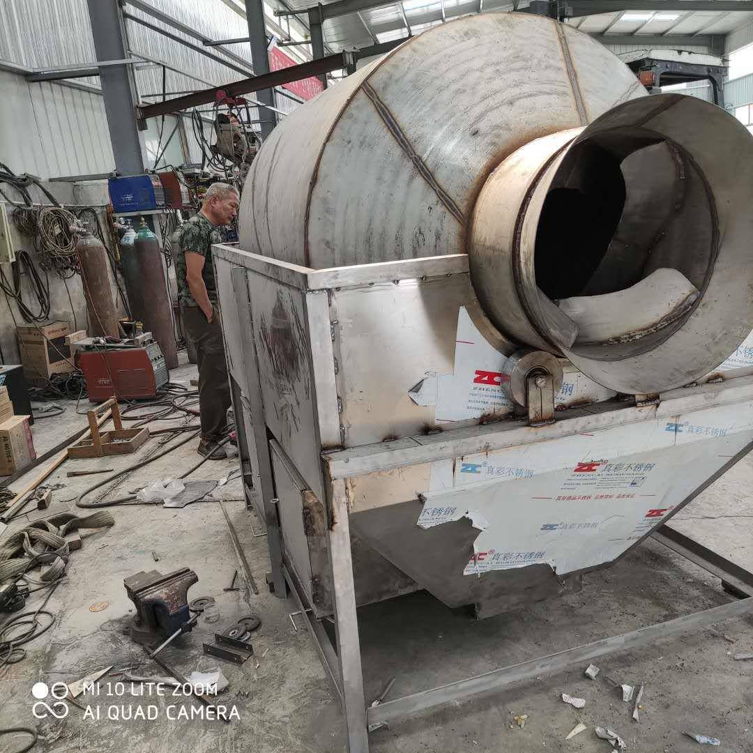 锯滚筒炒货机末0斤不锈钢内胆炒GYC料机5筒手推款滚翻炒机