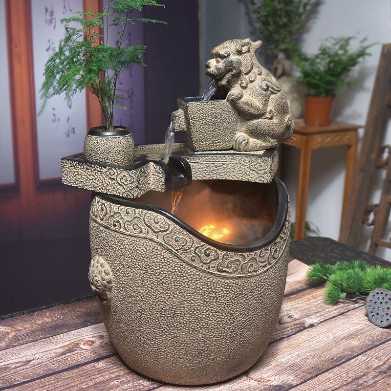 流水摆件循环水中式客厅