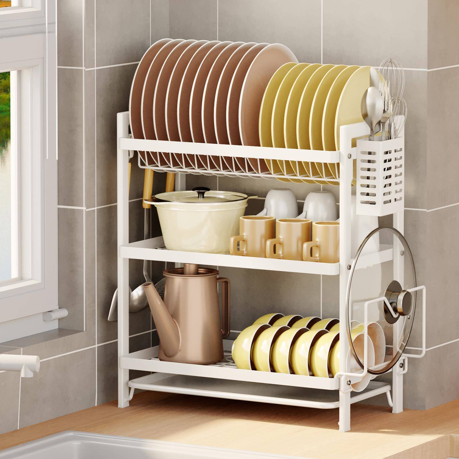 物厨房置架碗XSJJ碟碗盘收纳架沥水架家功用架多能放碗碗柜碗筷收