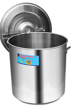 威猛达不锈钢桶桶带盖圆桶商用片层复底汤聚热翅翅片HNO多卤虾桶