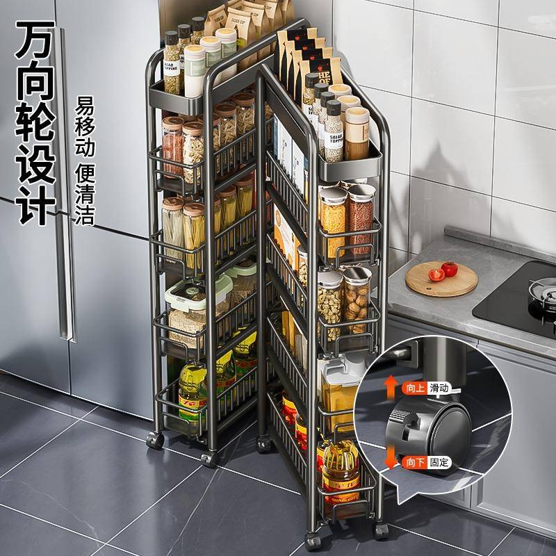 夹缝置物面架厨冰箱侧窄缝隙JFJ-7042拉收纳柜拉篮卫生间极房窄边