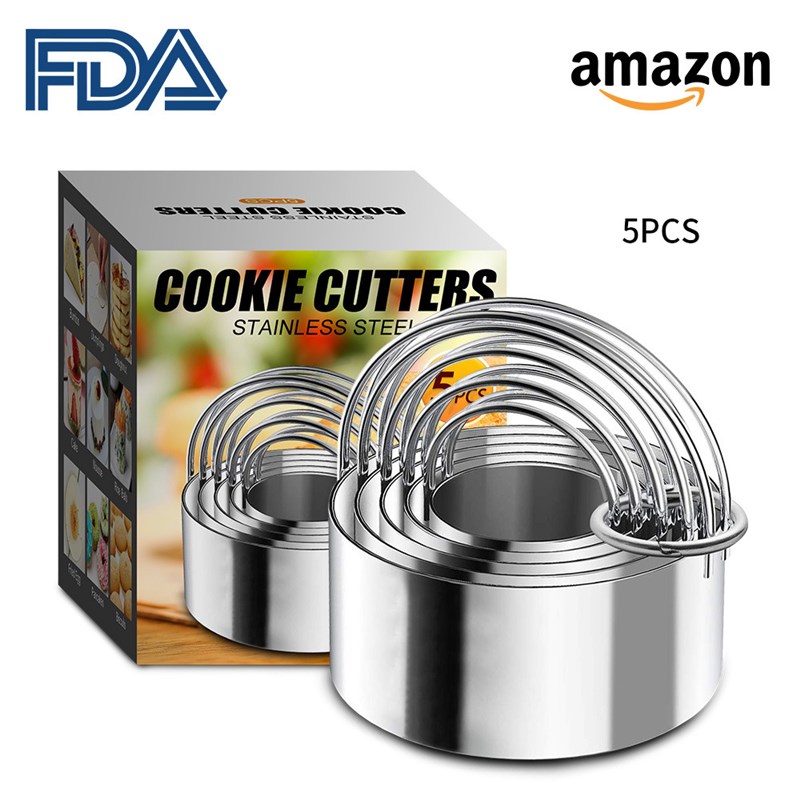 Round Cuetter Cookie Mould Biscuit Circle Mousse Cake Desser