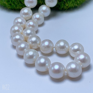 送妈妈礼物 女送婆婆 假一赔十强光超大11 12mm天然珍珠项链正品