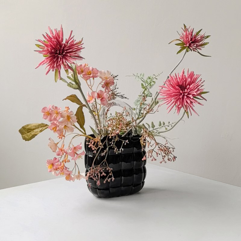 态生活 蟹爪菊含笑花彷真花束 轻奢餐I桌茶几花艺摆设假花桌花装