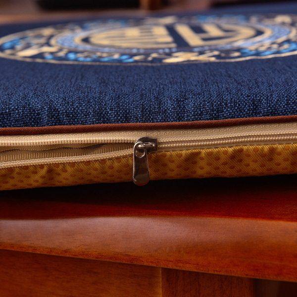 新中式刺绣餐椅垫棉麻加厚坐垫实木椅子垫防滑椅座垫带绑带可娜幽,居家布艺,沙发垫,淘宝优惠券,粉丝福利购,淘宝优惠卷