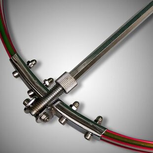 定位渔具垂钓通用一体不锈钢鱼护配件地插加厚圈实心竞技渔护万向