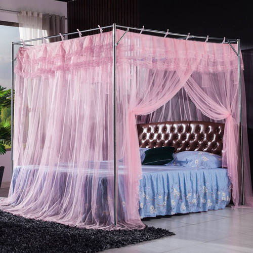 蚊帐吊绑带加密侧开门单q门加固不锈钢加厚压脚免安装1.5米床1.8m