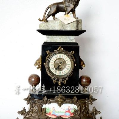 钟表 古典机械 座钟 狮子 老式复古 欧式纯铜机芯 电影道具样板间,家居饰品,座钟,淘宝优惠券,粉丝福利购,淘宝优惠卷