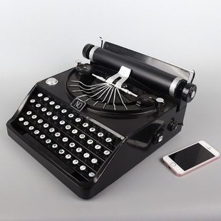 复古怀旧打字机模型铁皮手工艺品老式书店橱窗柜装饰摆件摄影道具