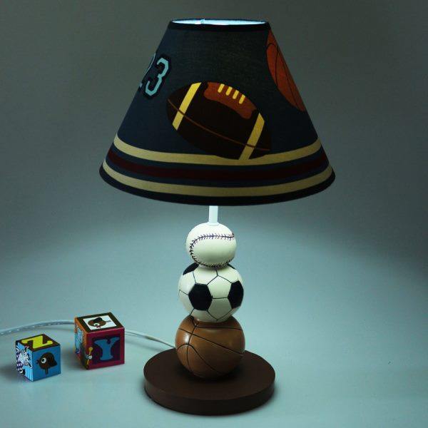 篮球足球台灯儿童房卧室床头灯男生创意可爱卡通树脂可调光装饰灯,家装灯饰光源,装饰台灯,淘宝优惠券,粉丝福利购,淘宝优惠卷