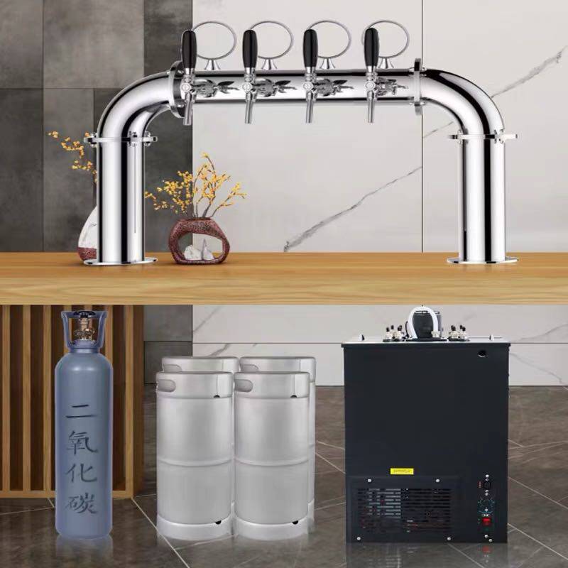 商用黑色水冷立体式扎啤机售酒机商用扎啤机精R酿打酒器吧台售酒