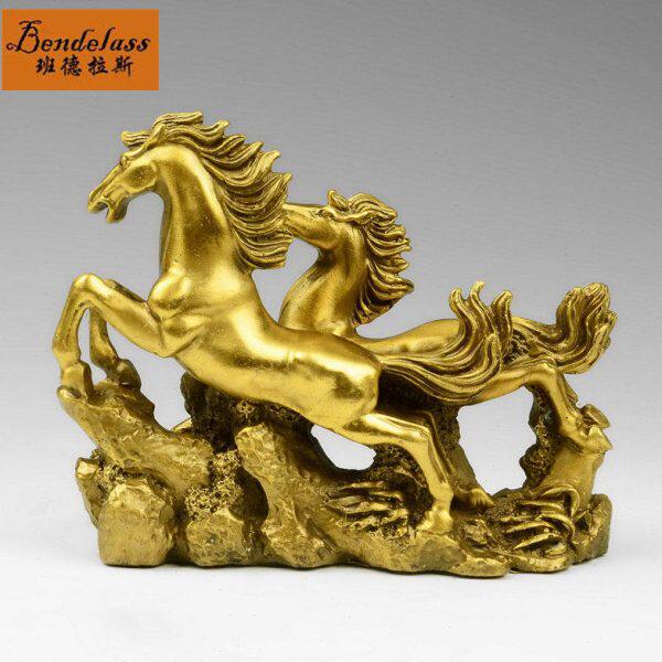 仿古双工艺品摆件中式铜马到成功装饰办公班德拉斯纯现代马
